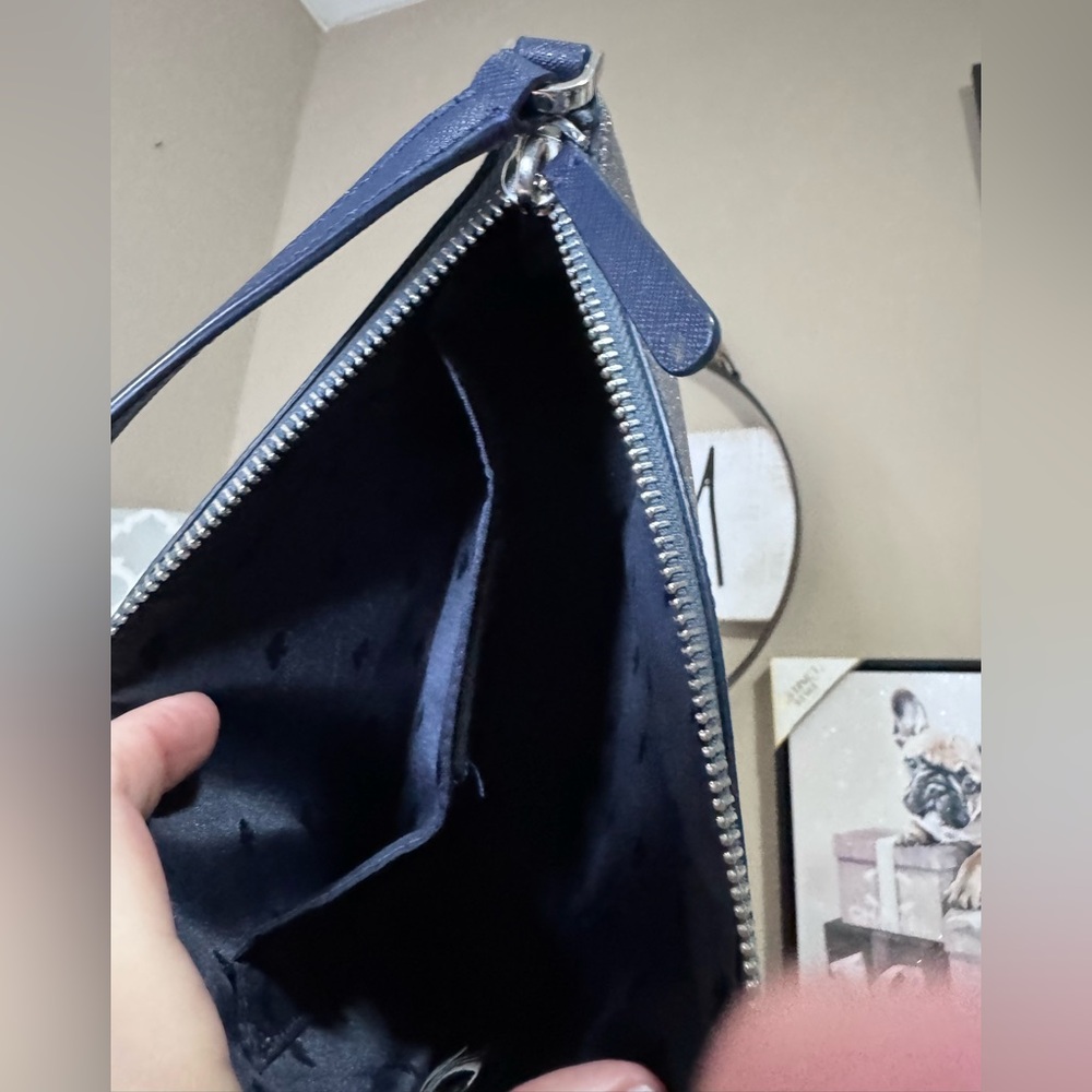 KATE SPADE JOELEY GLITTER CROSSBODY BAG navy / dusk WKRU6288 - EUC - Picture 8 of 11